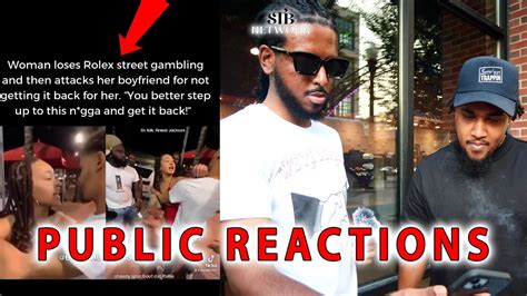 woman loses rolex street gambling|Hoodrat gets finessed for her Rolex in Street Gamble, then beats .